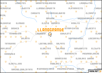 map of Llano Grande