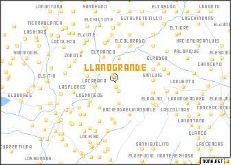 map of Llano Grande