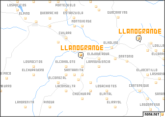 map of Llano Grande