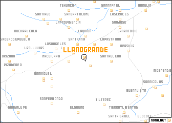 map of Llano Grande