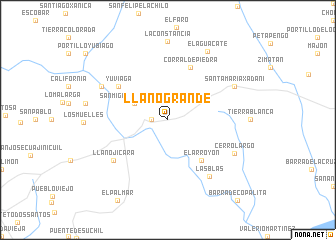 map of Llano Grande