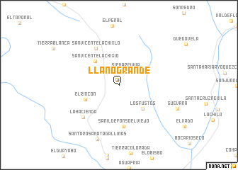 map of Llano Grande