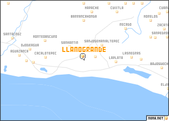 map of Llano Grande
