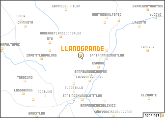 map of Llano Grande