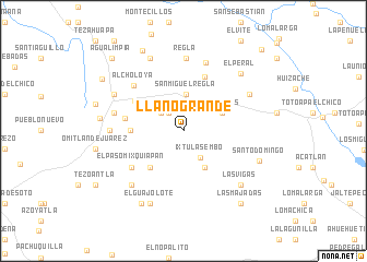 map of Llano Grande