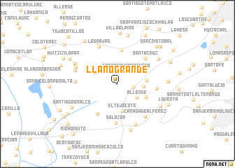 map of Llano Grande