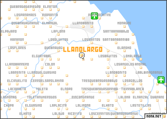 map of Llano Largo