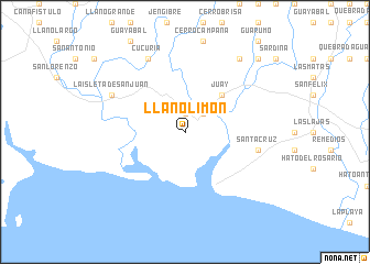 map of Llano Limón