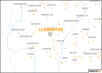 map of Llano Mateo