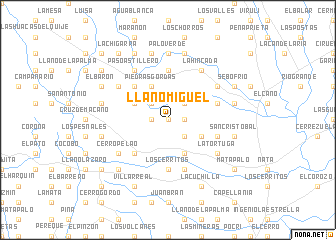 map of Llano Miguel