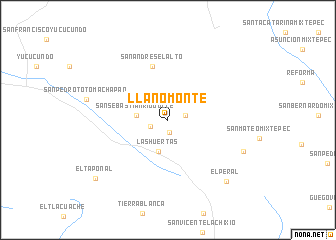 map of Llano Monte