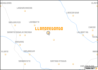map of LLano Redondo