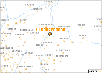 map of Llano Redondo