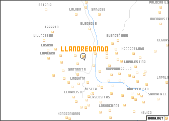 map of Llano Redondo