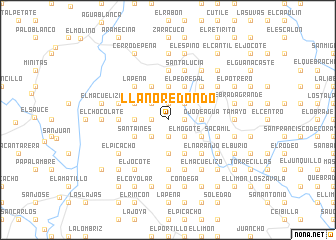 map of Llano Redondo