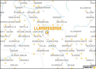 map of Llano Redondo