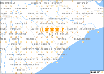 map of Llano Roble