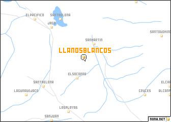 map of Llanos Blancos