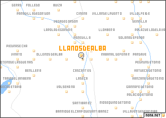 map of Llanos de Alba