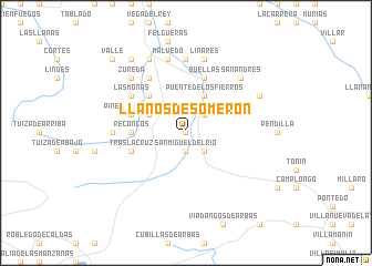 map of Llanos de Somerón