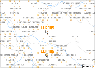 map of Llanos