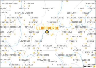 map of Llano Verde