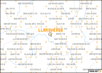 map of Llano Verde