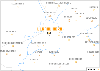 map of Llano Vibora