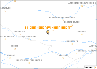 map of Llanrhaiadr-ym-Mochnant
