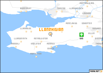 map of Llanrhidian