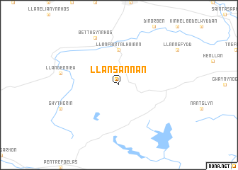 map of Llansannan