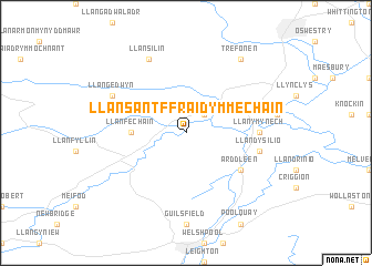 map of Llansantffraid-ym-Mechain