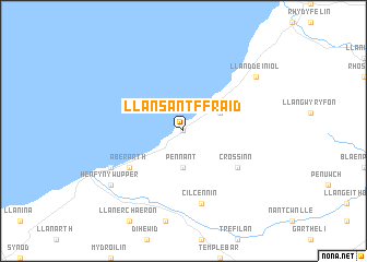 map of Llansantffraid