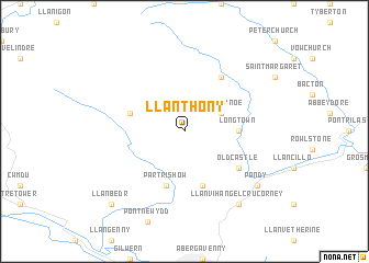 map of Llanthony