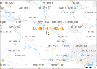map of Llantwit Fardre