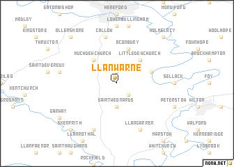 map of Llanwarne