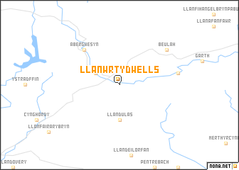 map of Llanwrtyd Wells