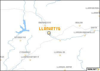 map of Llanwrtyd