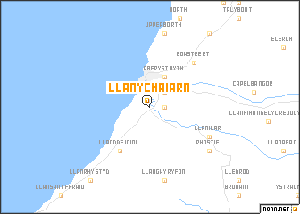 map of Llanychaiarn