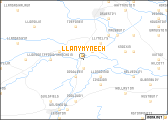 map of Llanymynech