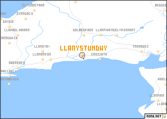 map of Llanystumdwy