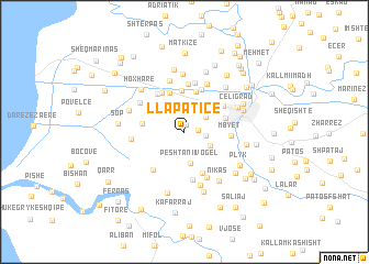 map of Llapaticë