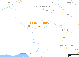 map of Llardecáns