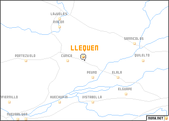 map of Llequén