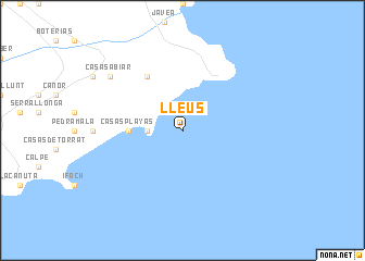 map of Lleus