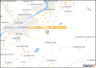 map of Llewellyn Corners