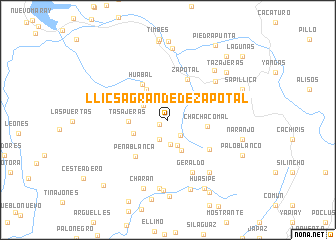 map of Llicsa Grande de Zapotal