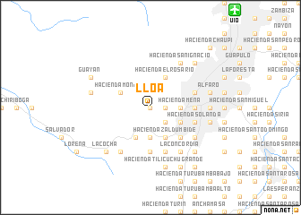 map of Lloa