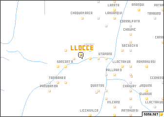 map of Llocce