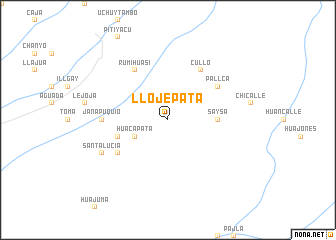 map of Llojepata